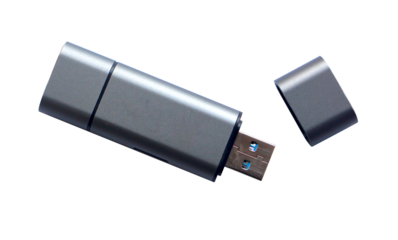 Image transparant background of Card Reader OTG Type-C USB 3.0 2in1 for all types of smartphones with type-C connectors and USB connectors on white background, perfect for Graphic assets