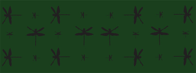 Dragonfly vector image on a green background for illustration or wallpaper.