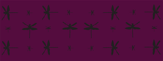Dragonfly vector image on a purple background for illustration or wallpaper.