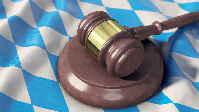 Richterhammer auf Bayern Fahne