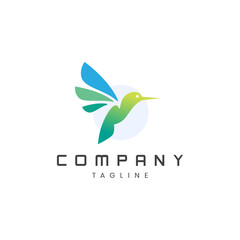 Creative modern origami bird carrying shopping logo concept. Vector logo template.