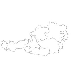 Simple map of Austria