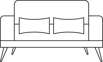 couch graphic design isolated on transparent background  