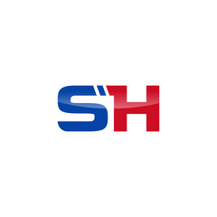 Letter SH logo vector logo template 