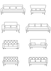 couch vector graphic design isolated on white background