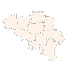 Belgium map with regions
