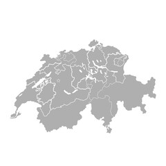 Switzerland map with cities