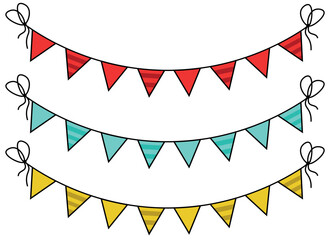 flag garland vector design illustration isolated on white background