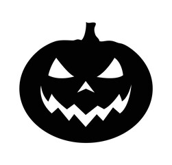 Pumpkin icon vector illustration isolated on white background. Pumpkin silhouette design.