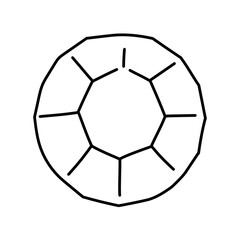 Fototapeta premium Sapphire color line icon. Precious stones.