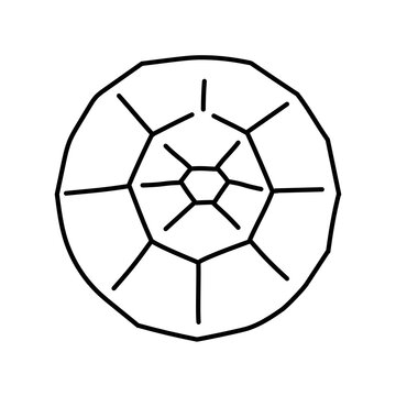 Ruby color line icon. Precious stones.