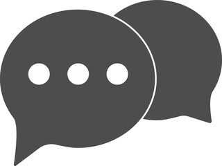 Fototapeta premium Conversation speech bubble icon symbol isolated transparency background 