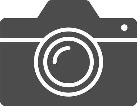 Camera shillouette icon isolated transparency background 