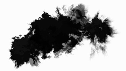Ink drop. Round, ragged inkblot. Vector illustration.