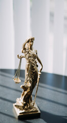 Justice and law concept. Gavel on sounding block in hand's Male judge at a courtroom, working with document law books, report the case on table in modern office.