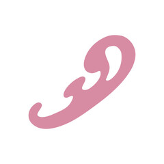 Fototapeta premium Tailor curve ruler. Craft tool for dressmaking. Hand drawn vector illustration isolated on white background. Modern flat cartoon style.