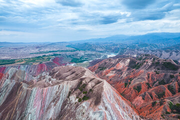 red mountain landscape in XInjiang China