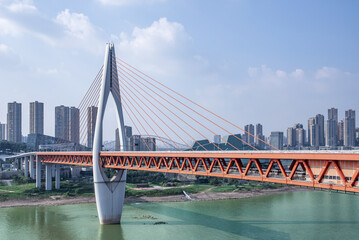 Scenery of Qiansimen Bridge in Chongqing, China