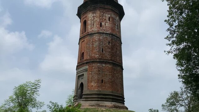 The five storied Firoz Minar, often spelled Firuz Minar, is a tower in Gaur, West Bengal, India. Sultan Saifuddin Firuz Shah of the Habshi dynasty constructed it.