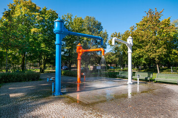 Fountain in Aleksandrow Kujawski, Kuyavian-Pomeranian Voivodeship, Poland