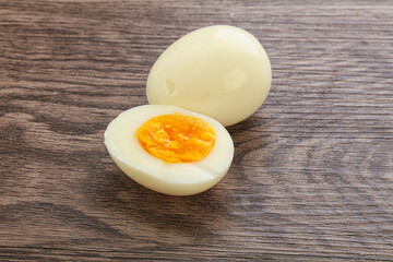 Boiled chicken egg for breakfast