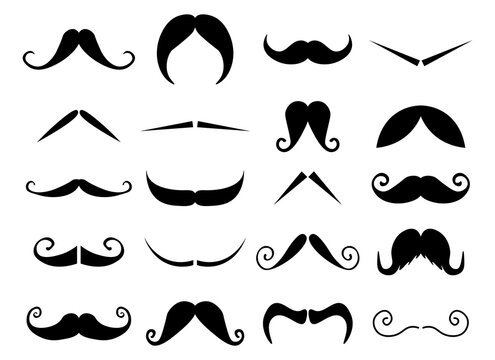 moustache icons vector design illustration isolated on white background