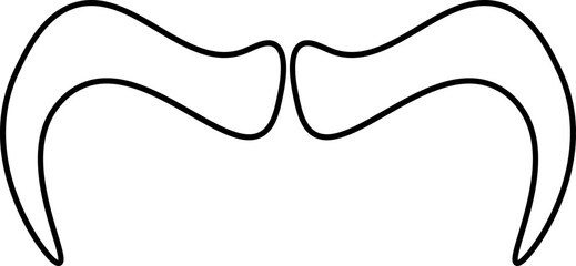 moustache icons vector design illustration isolated on transparent background