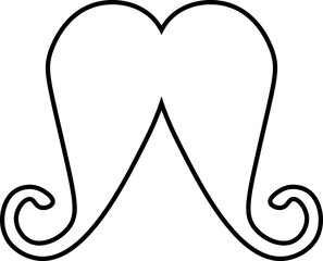 moustache icons vector design illustration isolated on transparent background