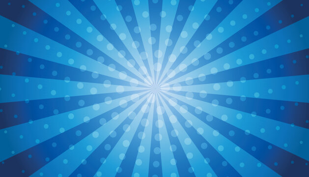 White And Blue Retro Sunburst Background - Wallpaper Vector Illustration