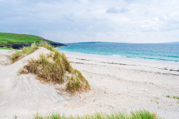 Traigh na Cleavag Beach and sand dunes, Isle of Harris, Scotland