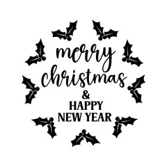 Merry Christmas &  Round Sign Svg