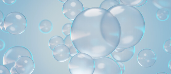 Abstract Modern Collagen Skin Serum Banner Background Wallpaper 3D Illustration