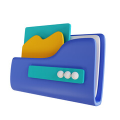 3d illustration graphic designer folder