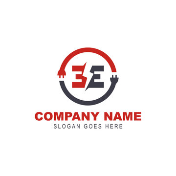 EE alphabet Energy logo design vector template.