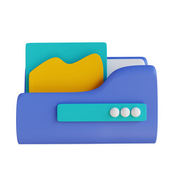 3d illustration graphic designer folder