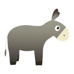 Donkey cute illustration, donkey cartoon