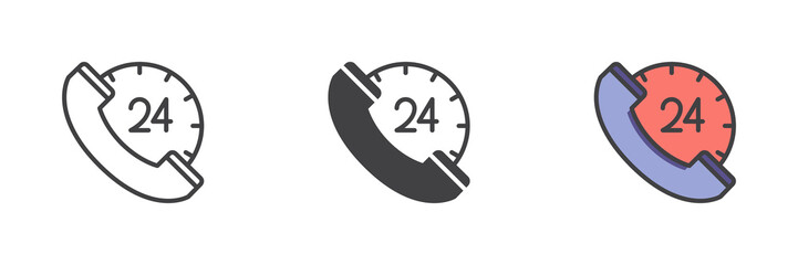 Call 24 hours icon
