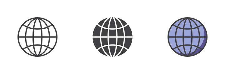 Globe grid icon