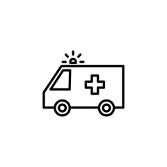 Ambulance icon vector for web and mobile app. ambulance truck sign and symbol. ambulance car