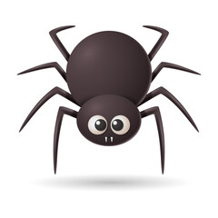 Spider. 3D illustration of halloween spider. isolated in white background