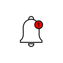 Bell Icon vector for web and mobile app. Notification sign and symbol for web site design