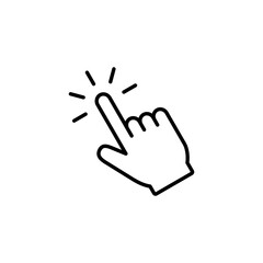 Hand click icon vector for web and mobile app. pointer sign and symbol. hand cursor icon