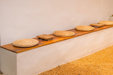 Rattan seat decoration at home korea style,seoul korea.