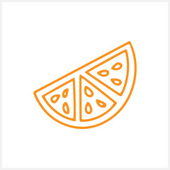 Doodle lemon or orange icon isolated Hand drawn fruit Sketch vector stock illustration EPS 10