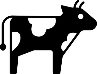 Isolated icon of a cow. Concept of domestic farm animals.