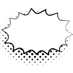 Comic bubble speech with halftone