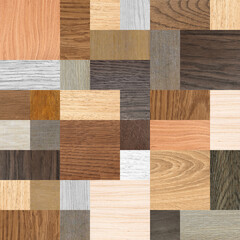 Seamless abstract pattern decorative wood textured geometric mosaic background design.