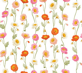  Vector illustration of seamless Puppy flowers pattern for Wedding, anniversary, birthday and party. Design for invitation card, picture frame, poster, scrapbook 		