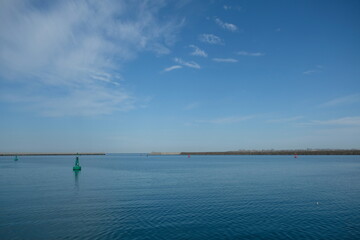 Obraz premium Aktau / Kazakhstan - 08.16.2018 : Water surface of the Caspian sea