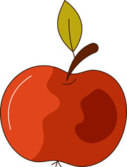 Red bullseye in a flat style